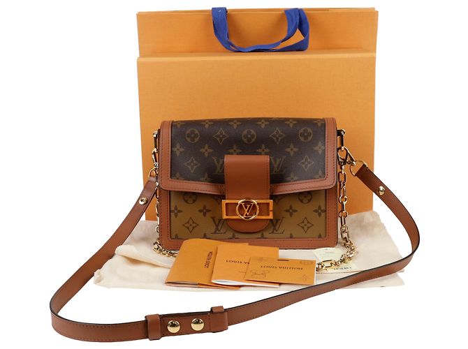 Louis Vuitton Bolsa de ombro e transversal Dauphine Mm Marrom