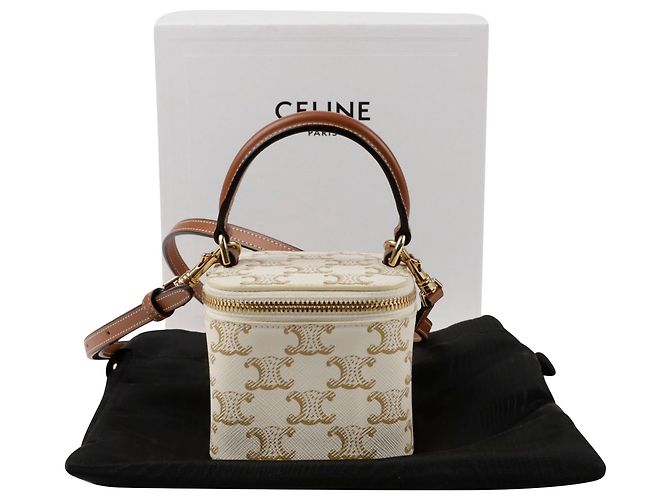 Céline Mini Borsa Tote Vanity a Spalla Bianco