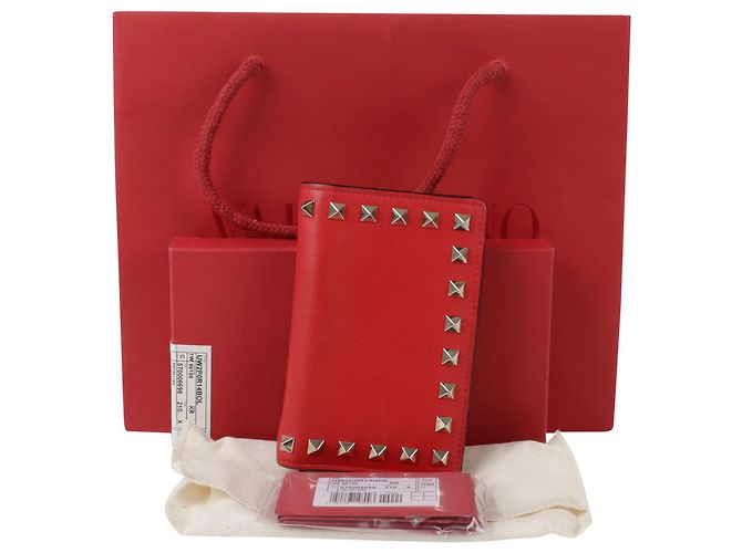 Valentino Garavani Portafoglio Rockstud Medium Rosso