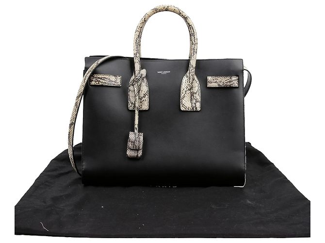 Saint Laurent Bolso tote pequeño de hombro Negro