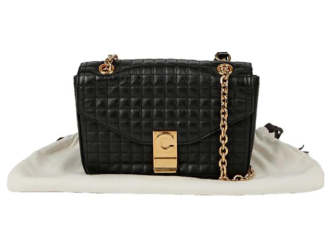Céline Borsa a tracolla trapuntata media Nero