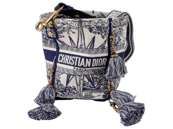 Dior Borsa a tracolla a secchiello Diable Blu