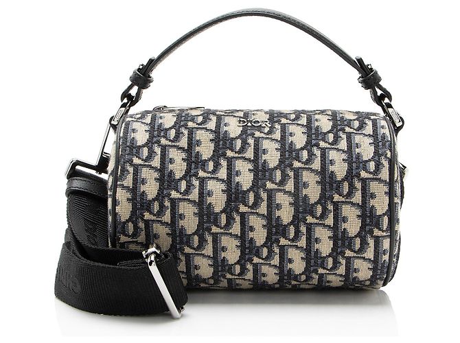 Mini bolsa de ombro Dior Oblique Marrom Bege