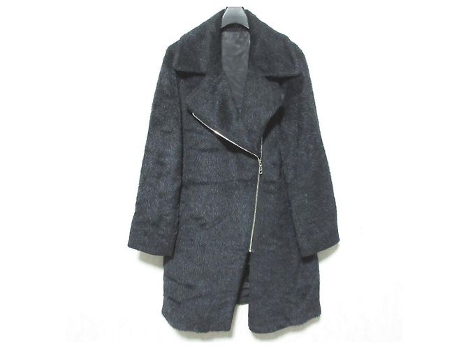 Autre Marque Abrigo de lana de alpaca ARTISAN Negro