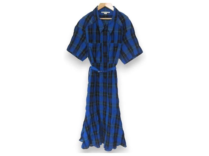 Stella Mc Cartney Stella McCartney Schlagkleid Schwarz Blau