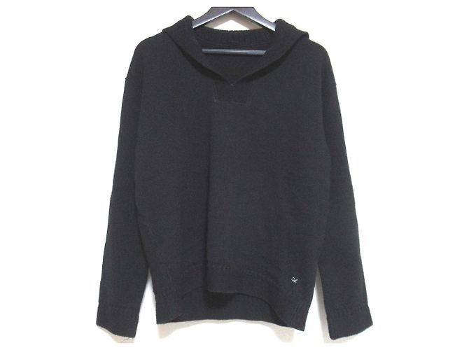 Autre Marque 45R 908 Gansey Wollstrickpullover Schwarz
