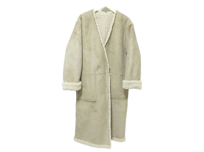 Autre Marque MACPHEE Eco Mouton Reversible Coat Beige