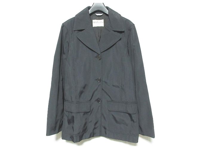 Autre Marque MAX&Co. trends tailored collar single middle Mantel Schwarz