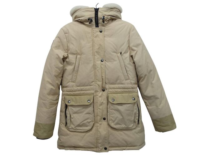 Autre Marque OSC CROSS Wool Boa Down Coat Beige