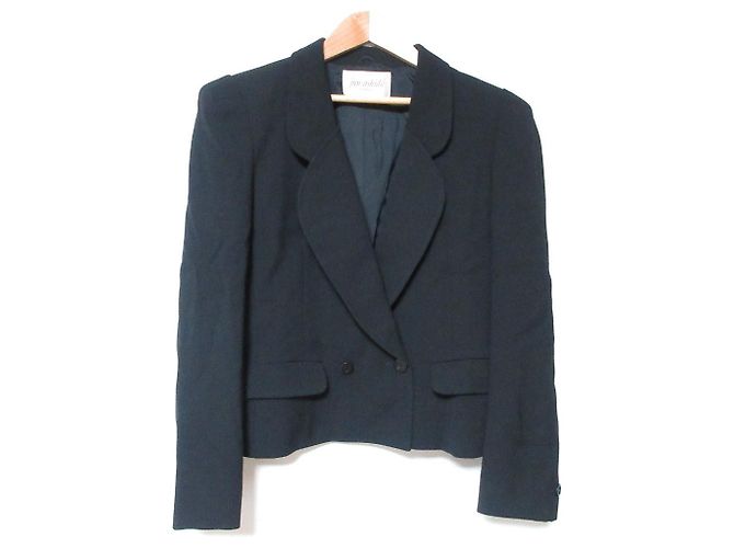 Autre Marque JUN ASHIDA Wool Double Tailored Jacket Black