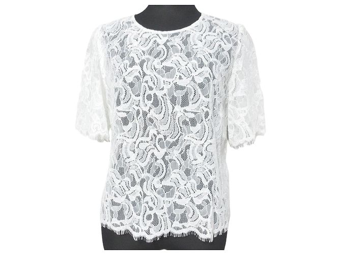 Autre Marque Jersey de encaje GRACE CONTINENTAL Code Lace Blanco