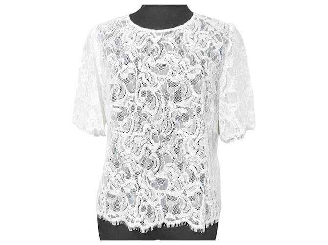 Autre Marque GRACE CONTINENTAL Code Lace Strickpullover Weiß