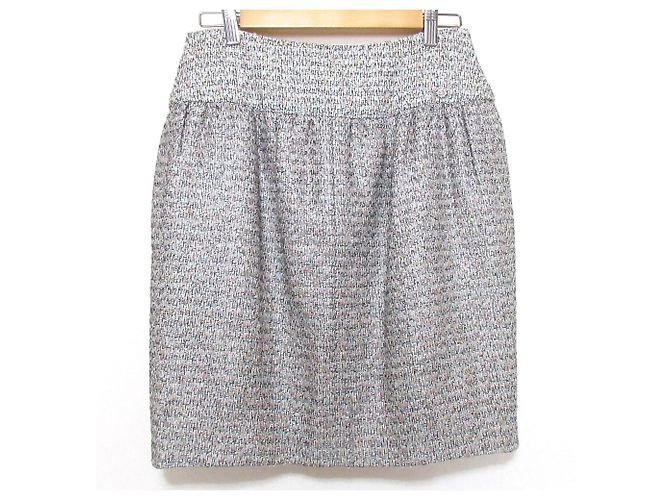 Timeless Mini saia de tweed Chanel Coco Mark Saia de lã Multicor