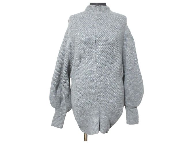 Autre Marque ELENDEEK Half Zip High Neck Knit Pullover Brown
