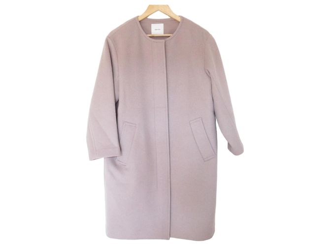 Autre Marque Spick and Span Collarless Coat Beige