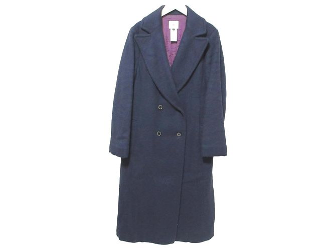 Autre Marque Sov. DOUBLE STANDARD CLOTHING Alpaka-Mantel Blau Marineblau