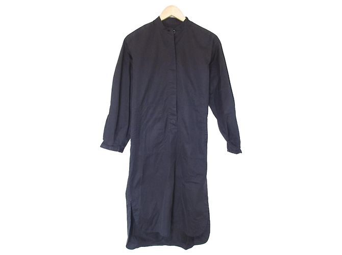 Autre Marque Abito camicia con collo alla coreana PLAIN PEOPLE Nero