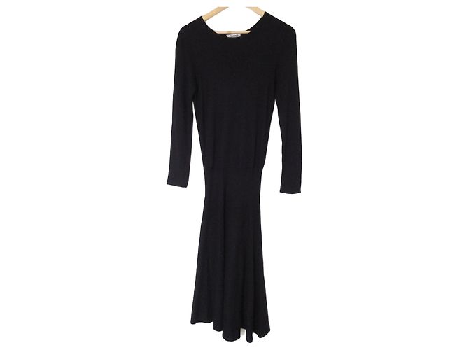 Autre Marque Coomb Strickkleid aus Wollmischung Schwarz