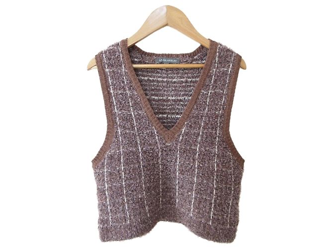Autre Marque Laura Ashley Tweed Strickweste Braun