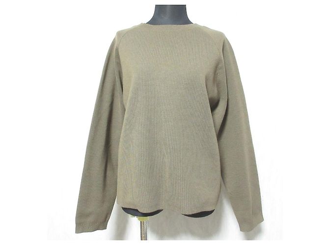 Autre Marque Liesse 2WAY Strickpullover Cardigan aus Milano-Rippstrick Braun
