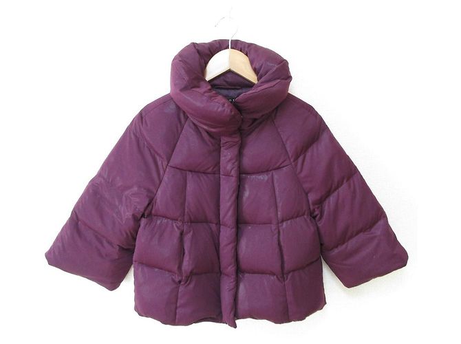 Theory Down Cropped Jacket Purple