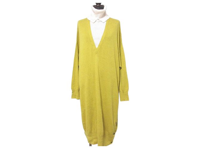 Autre Marque Strickkleid conges payes Adieu Tristesse Gelb Senf