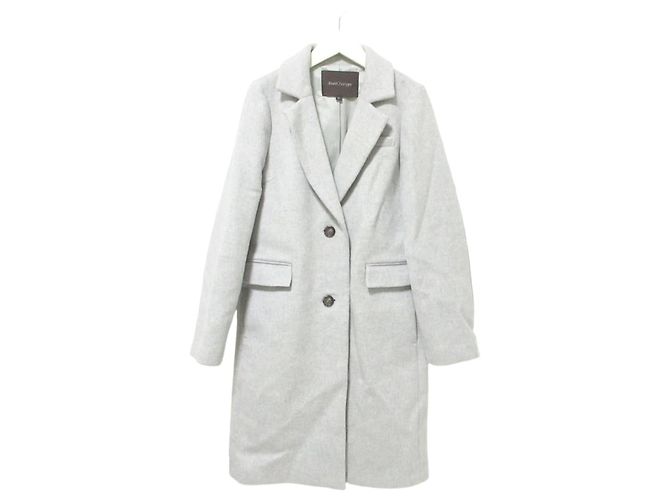 Autre Marque Jewel Changes Wool Long Coat Brown Grey