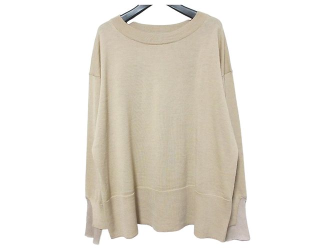 Autre Marque Simplicite Wollstrickpullover Beige