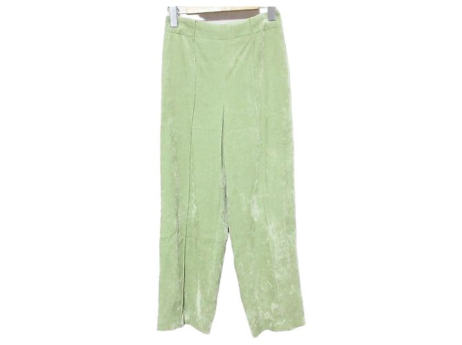 Autre Marque MACPHEE Stretch-Velours-Hose mit geradem Schnitt Grün