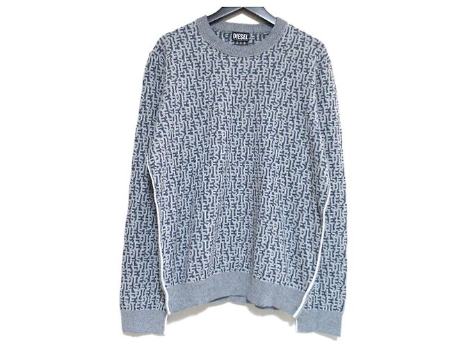 Autre Marque DIESEL K-RONAN-MON Punto de manga larga Castaño Azul marino