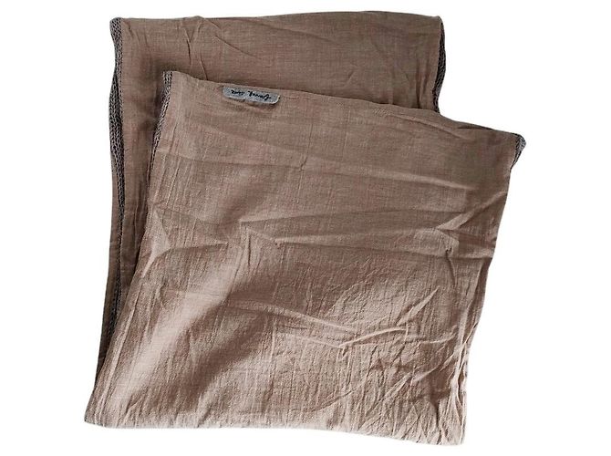 Autre Marque Snood Long French Bull Marrone Beige
