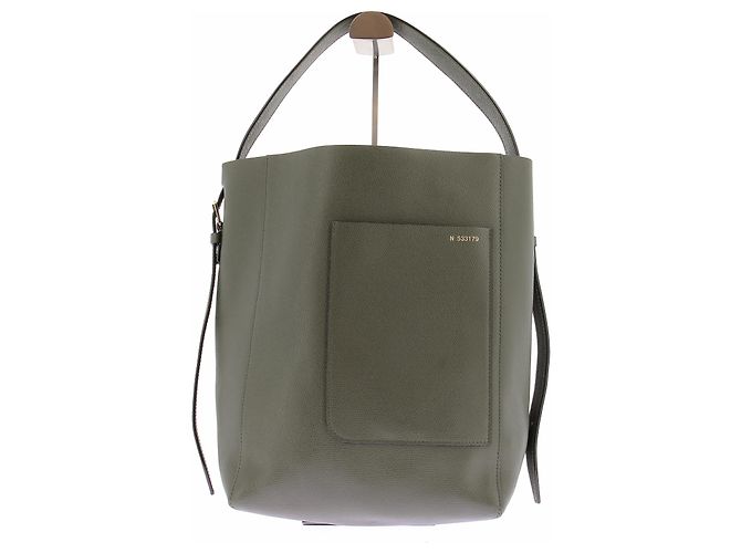 Valextra Sac cabas en cuir kaki