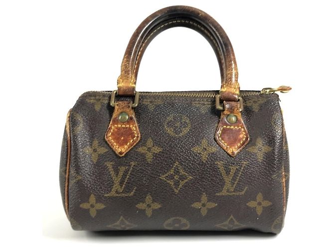 Sac Louis Vuitton M41534 Monogram Mini Speedy Marron