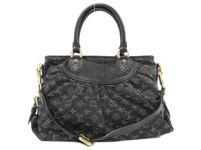 Borsa Louis Vuitton Monogram Denim Neo Cabby MM Nero