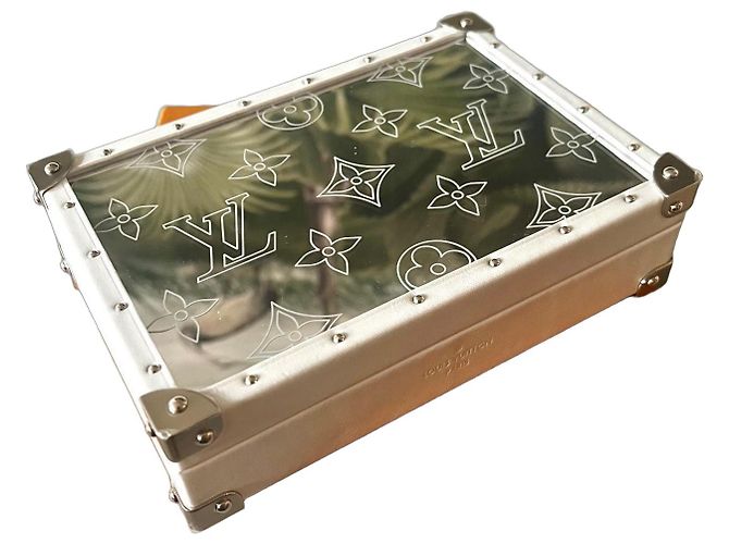 Louis Vuitton Monogram Mirror Jewelry Box Trunk Pink White