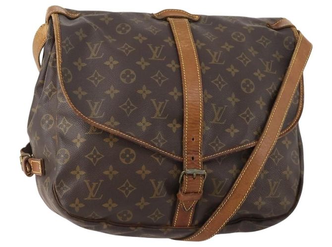 LOUIS VUITTON Bolsa de Ombro Monogram Saumur 35 M42254 LV Auth bs34826 Monograma