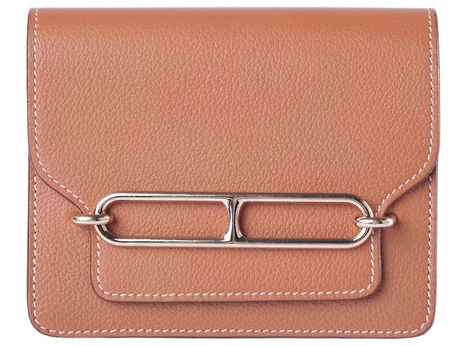 Hermès Roulis Wallet Gold Evercolor Leather Kamel