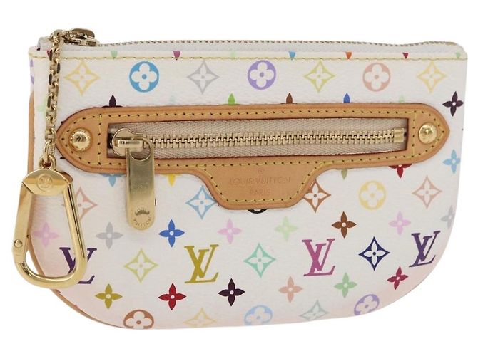 LOUIS VUITTON Monogram Multicolor Pochette MM Clutch Weiß M60028 LV Auth 178378A