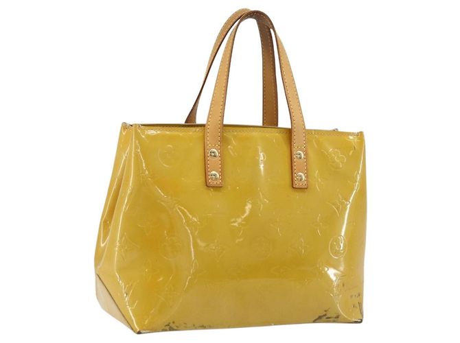 LOUIS VUITTON Sac à main Monogram Vernis Reade PM Beige M91144 LV Auth ep14512