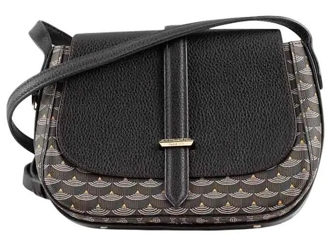 Bolsa de ombro Fauré Le Page em couro marrom