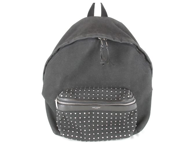 Yves Saint Laurent Studded Backpack Black