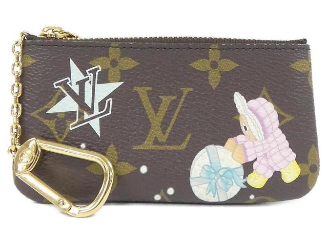 Vivienne Louis Vuitton Monogram Coin Purse Brown Blue