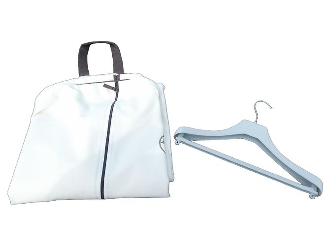 Hermès Canvas Garment Bag with Hanger Cream