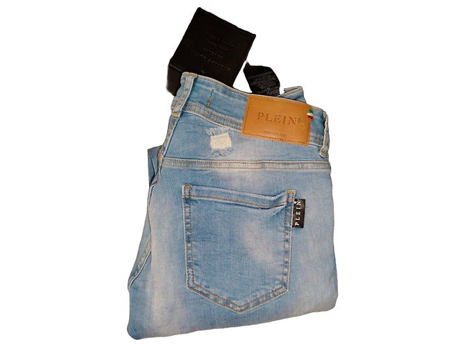 Philipp Plein Slim Fit Jeans Hellblau