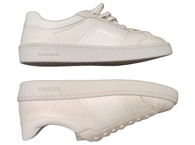 Sneakers in pelle bianca Sandro Bianco 