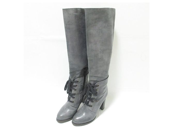 Chloé Botas longas de couro Chloe Marrom