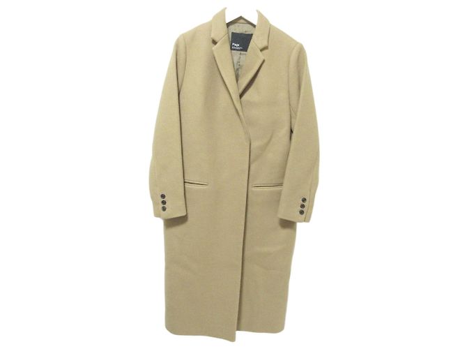 Autre Marque Plage Wool Long Chester Coat Brown