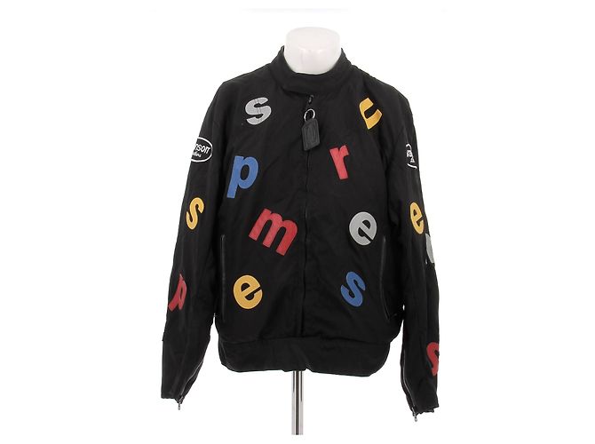 Supreme Black jacket with embroidered letters