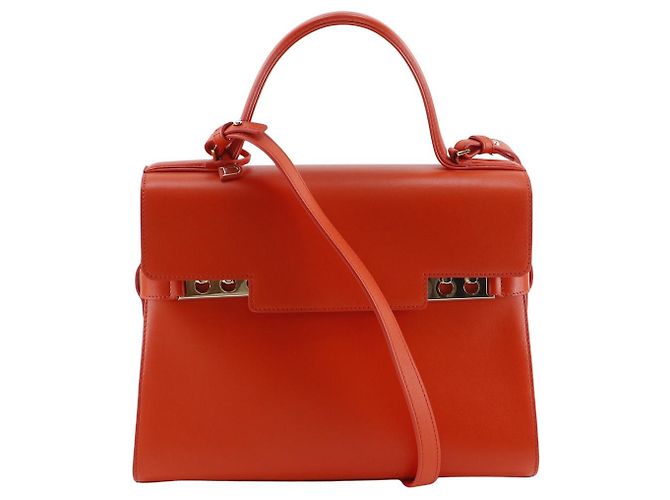 Bolsa 2way Delvaux Tempête GM em couro de bezerro Vermelho