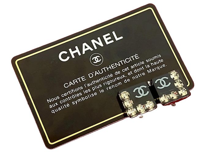 Chanel Coco Mark Eckige Ohrringe Schwarz